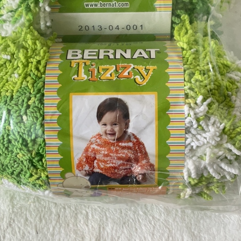 Rainbow Stripe Blanket Yarn - Green and White pack of two